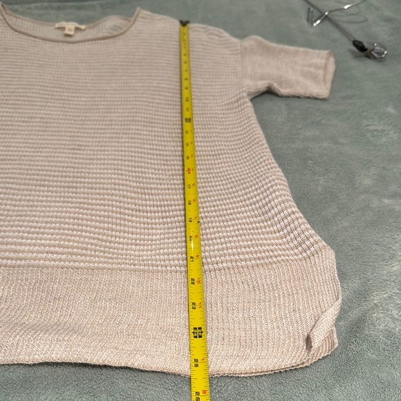 EUC Eileen Fisher linen Short Sleeve Knit Top oversized XS to S - Picture 8 of 9